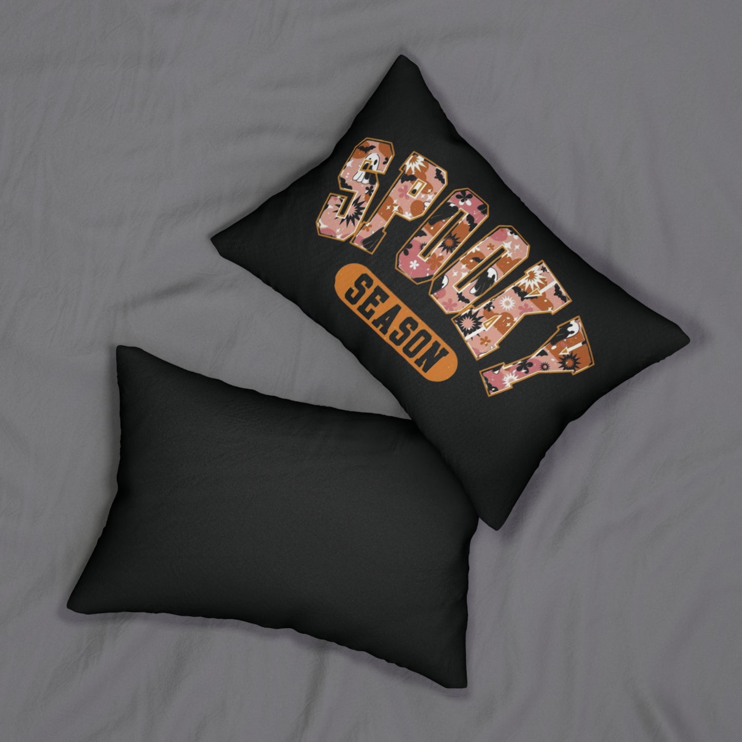 Spooky Season Lumbar Pillow - Cozy Halloween Home Decor, Throw Pillow for Fall, Autumn Cushion, Spooky Vibes, Seasonal Accent