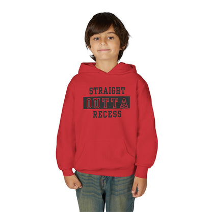 Straight Outta Recess Youth Recess Sweatshirt, Fun Kids Hoodies, Playful Gift for Sons and Daughters, Back to School Wear, Kid's Casual Outfit
