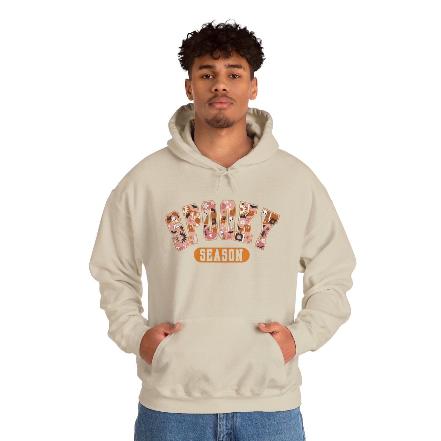 Spooky Season Unisex Hooded Sweatshirt, Casual Wear, Gifts for Athletes, Cozy Streetwear, Sports Lover Apparel, Fall Fashion