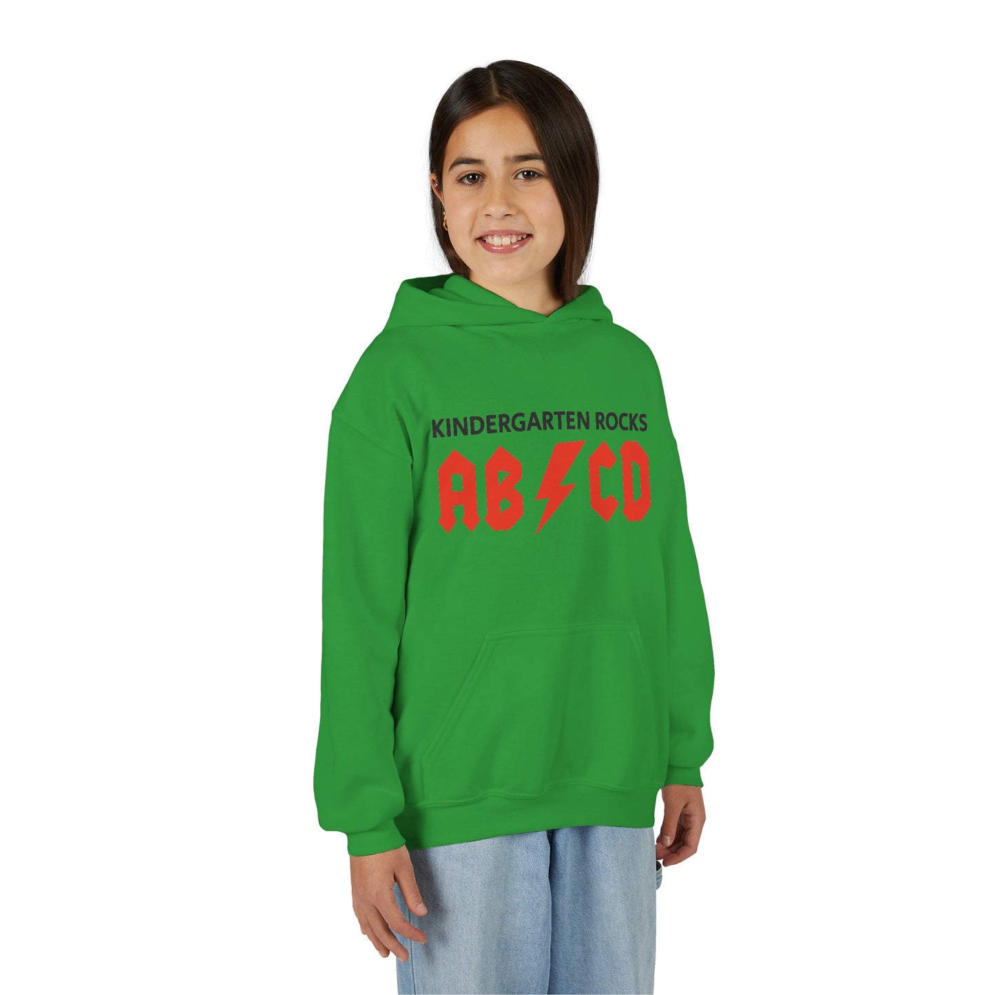 Kindergarten Rocks ABCD Youth Heavy Blend Hooded Sweatshirt