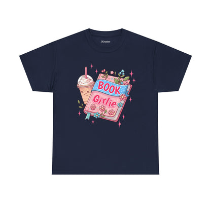 Cute Bookish Girlie Tee - Perfect for Readers, Gifts, Summer Fun, Book Club Shirts, Casual Wear