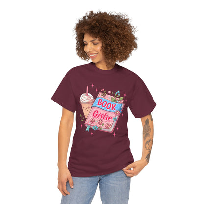 Cute Bookish Girlie Tee - Perfect for Readers, Gifts, Summer Fun, Book Club Shirts, Casual Wear