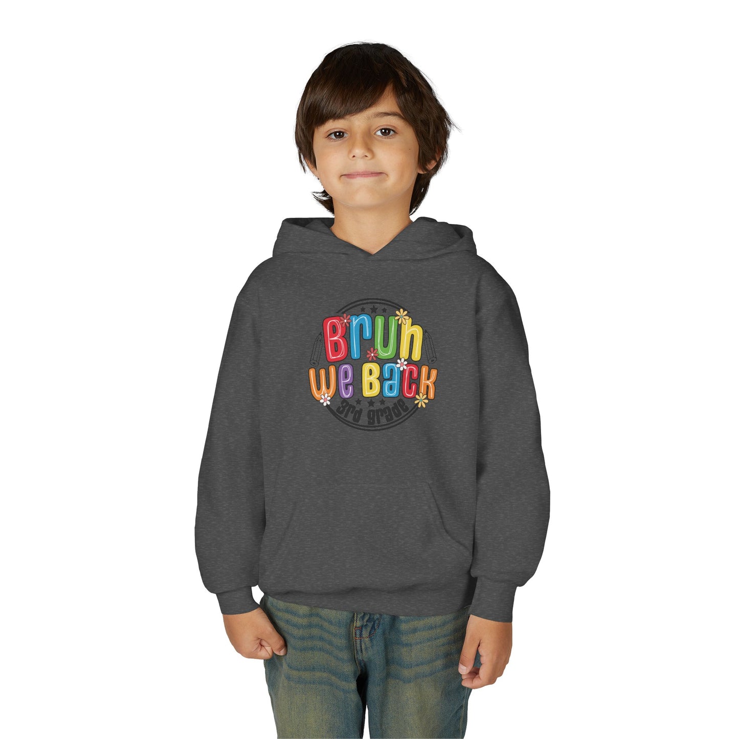 Colorful Youth Hoodie - 3rd Grade "Bruin We Back" Sweatshirt for Kids, Perfect for Back to School, Gift, Everyday Wear, Fun Style, [...]