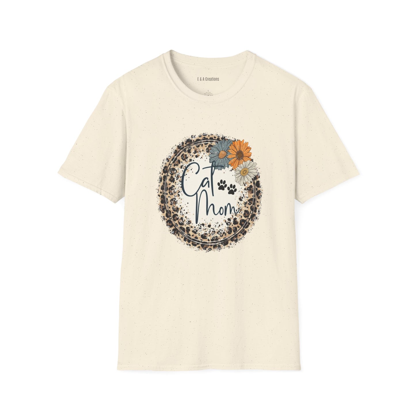 Cat Mom Floral Unisex T-Shirt, Cute Pet Lover Gift, Mother's Day Tee, Animal Lover Shirt, Everyday Comfort Wear