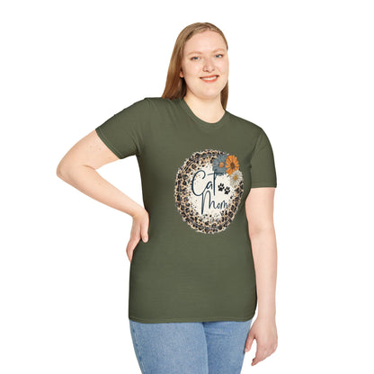 Cat Mom Floral Unisex T-Shirt, Cute Pet Lover Gift, Mother's Day Tee, Animal Lover Shirt, Everyday Comfort Wear
