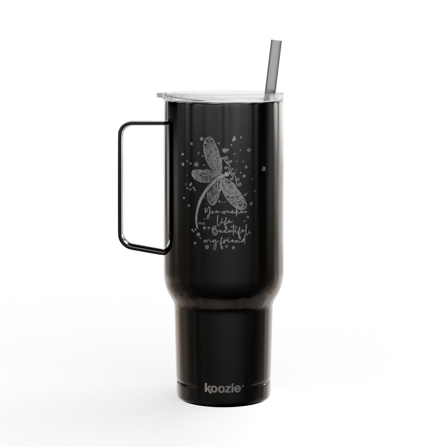 Engraved Dragonfly Insulated Tumbler, 40oz - Perfect For Gifts, Summer BBQs, and Outdoor Adventures
