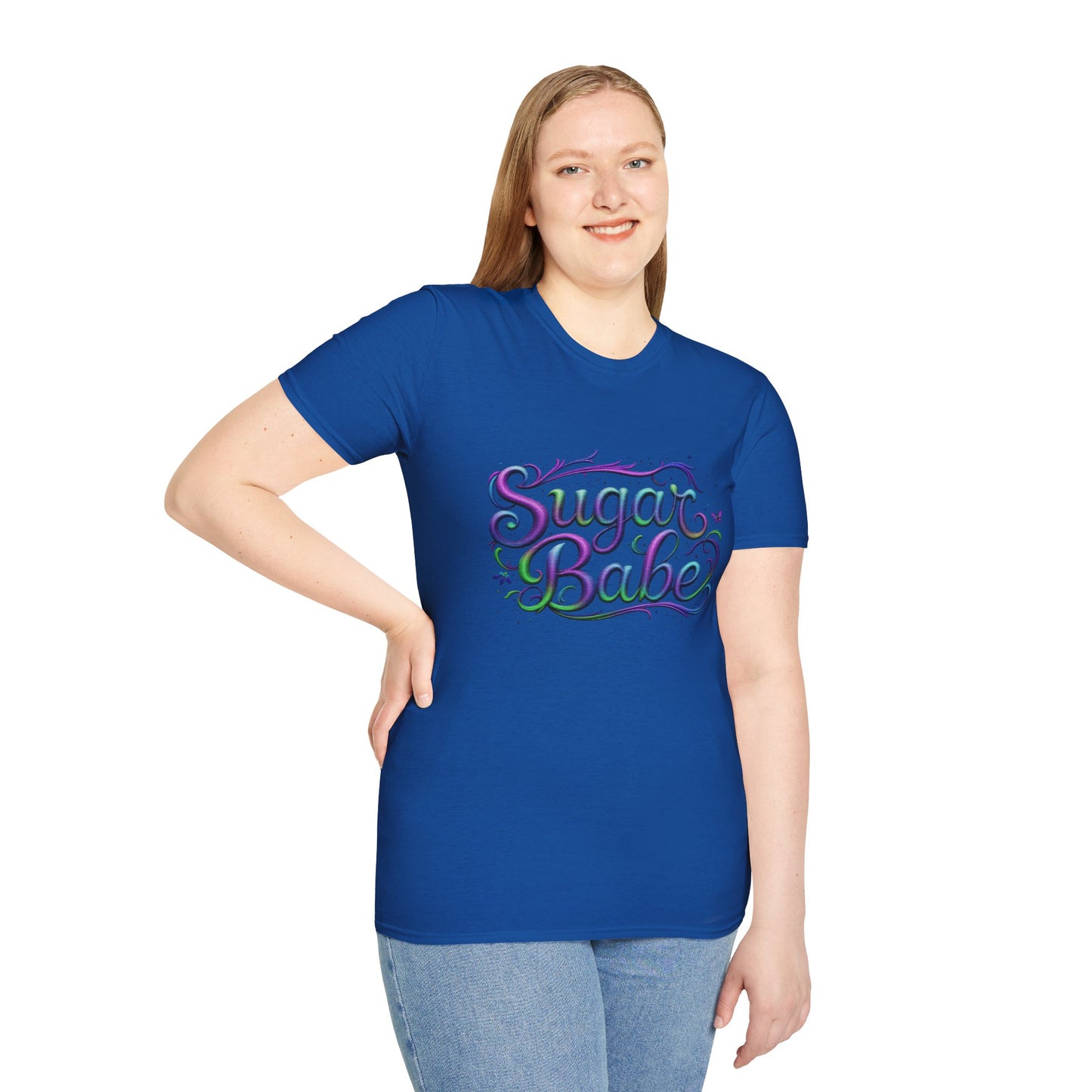 Sugar Babe Unisex Softstyle T-Shirt, Cute Graphic Tee, Casual Wear, Gift for Her, Spring Fashion, Trendy Top
