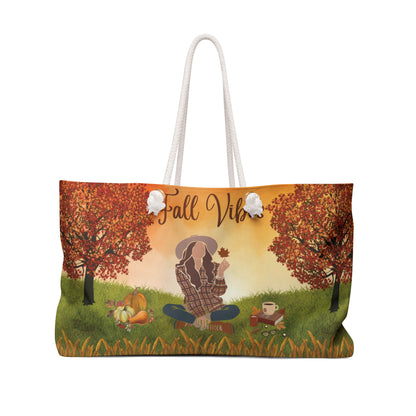Autumn Vibes Weekender Bag | Perfect for Travel, Stylish Tote, Fall Fashion, Weekend Getaways, Cozy Adventures