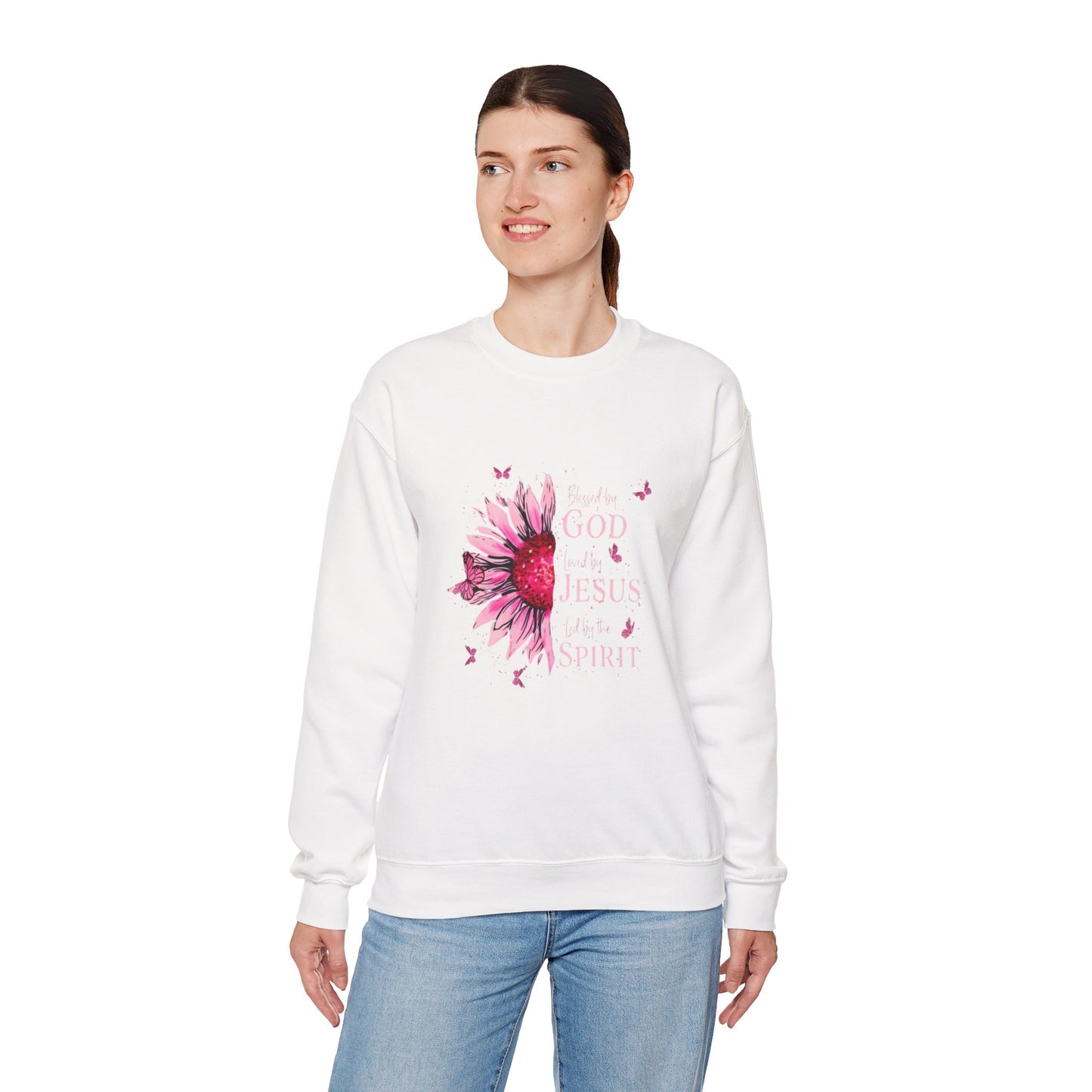 Floral Faith Sweatshirt: Inspire Your Spirit with God, Jesus, Inspirational Gift, Christian Apparel, Cozy Outfit