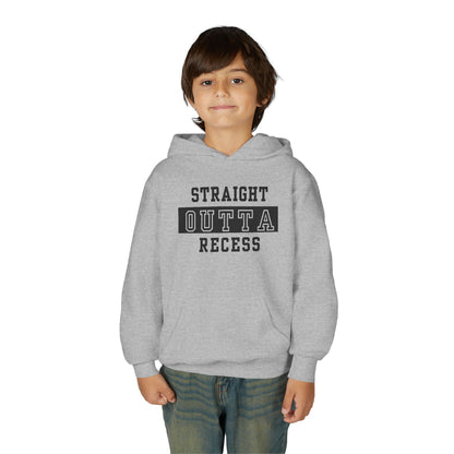 Straight Outta Recess Youth Recess Sweatshirt, Fun Kids Hoodies, Playful Gift for Sons and Daughters, Back to School Wear, Kid's Casual Outfit