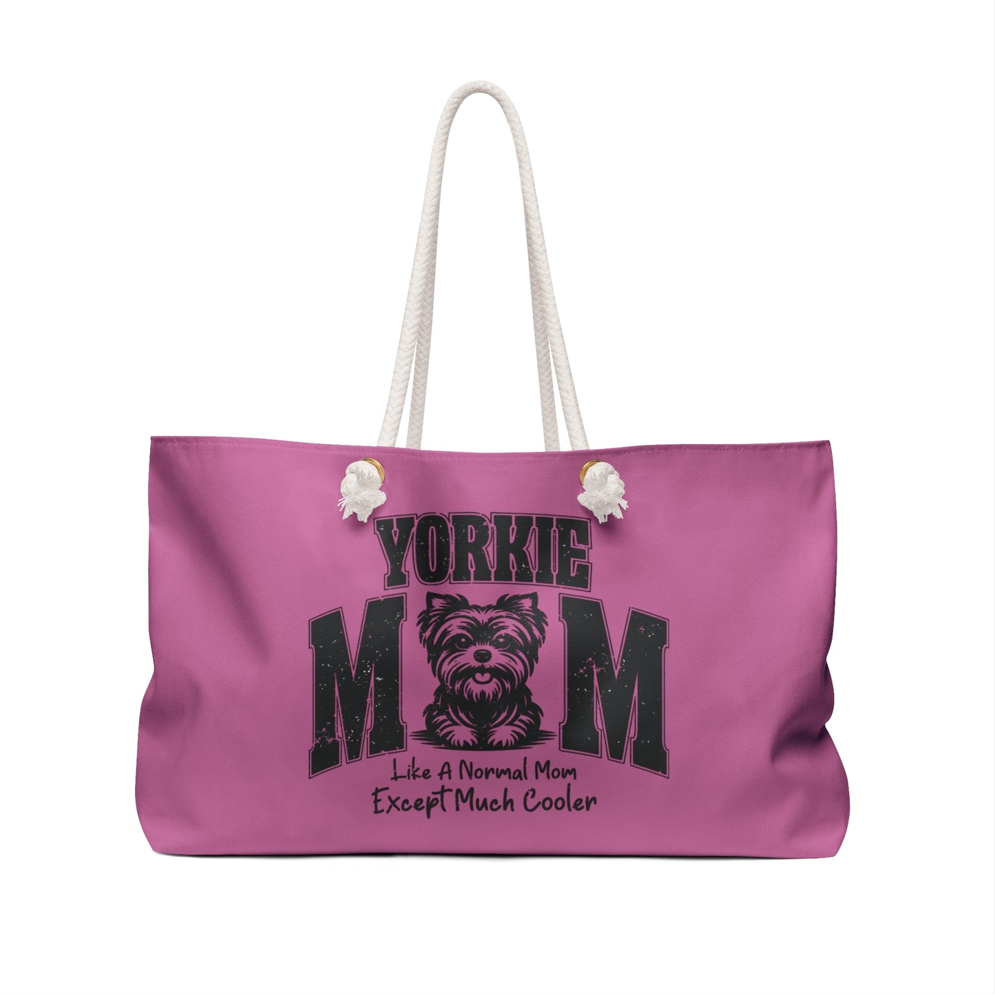 Yorkie Mom Weekender Bag, Dog Lover Tote, Pet Travel Bag, Stylish Overnight Bag, Gift for Dog Moms, Animal Lover Accessories