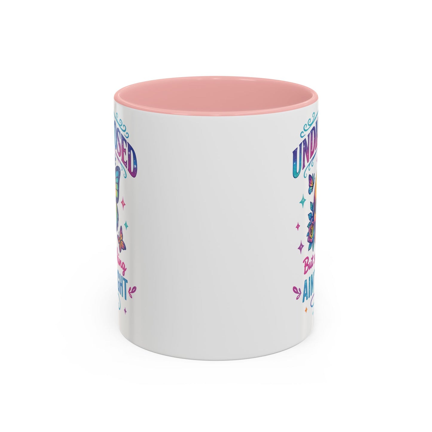 Undiagnosed Vibes Coffee Mug, Bohemian Coffee Cup, Unique Gift for Mental Health Awareness, Colorful Skull Design, Fun Drinking Mug