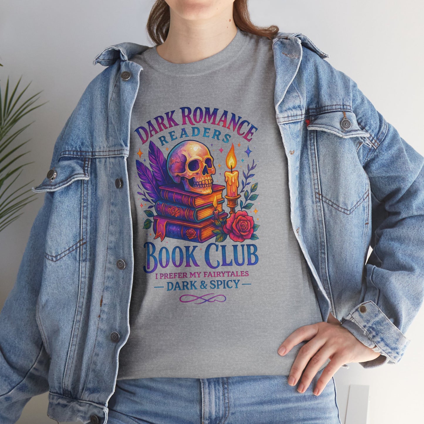 Dark Romance Book Club Tee, Unisex Cotton Graphic Tee, Ideal Gift for Readers, Cozy Bookworm Apparel, Great for Book Lovers, Nerdy T-Shirt
