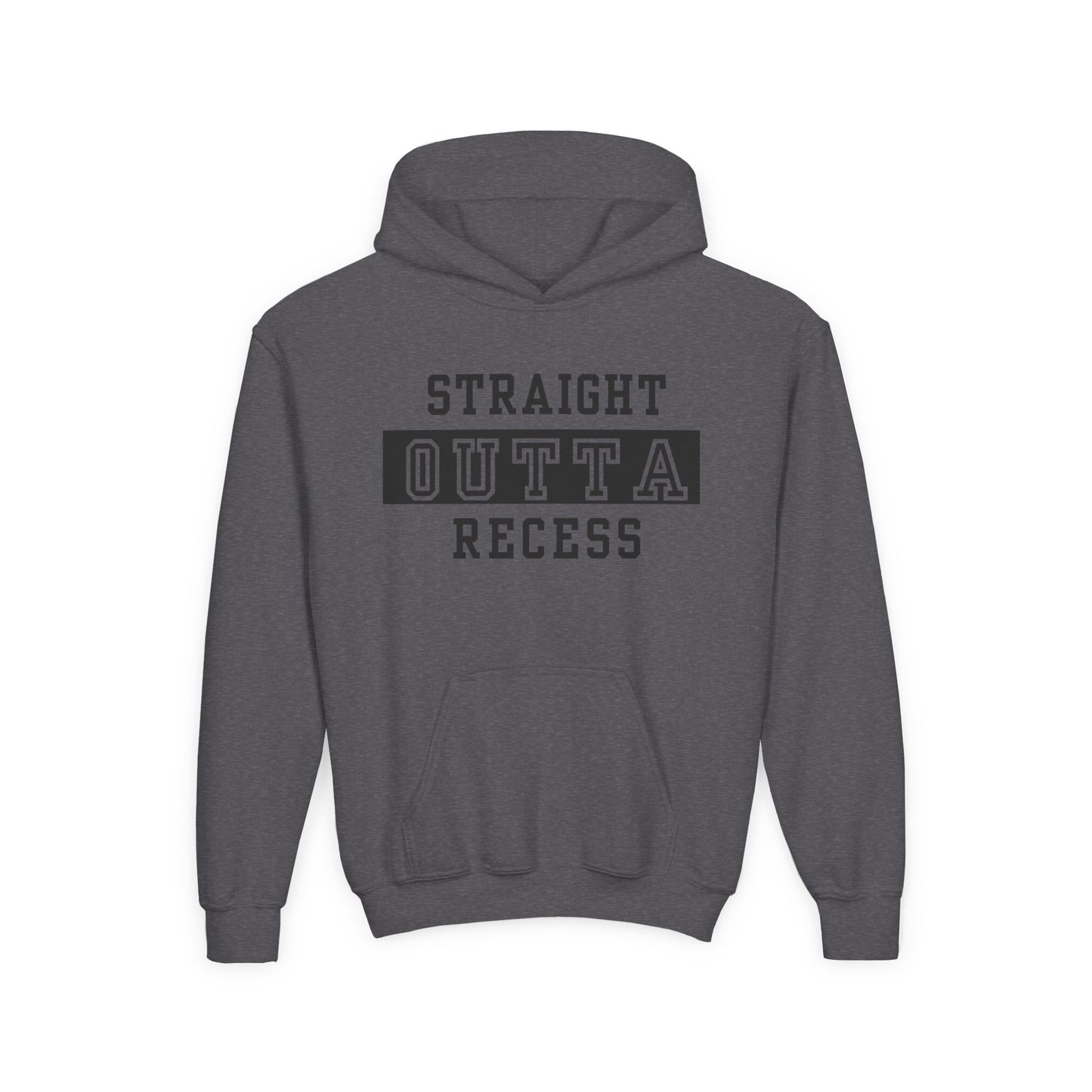 Straight Outta Recess Youth Recess Sweatshirt, Fun Kids Hoodies, Playful Gift for Sons and Daughters, Back to School Wear, Kid's Casual Outfit