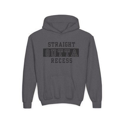 Straight Outta Recess Youth Recess Sweatshirt, Fun Kids Hoodies, Playful Gift for Sons and Daughters, Back to School Wear, Kid's Casual Outfit