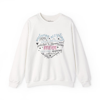 Heartfelt Mom Sweatshirt - Cozy Gift for Mother’s Day, Birthday, Casual Wear, Family Time, Inspirational Apparel