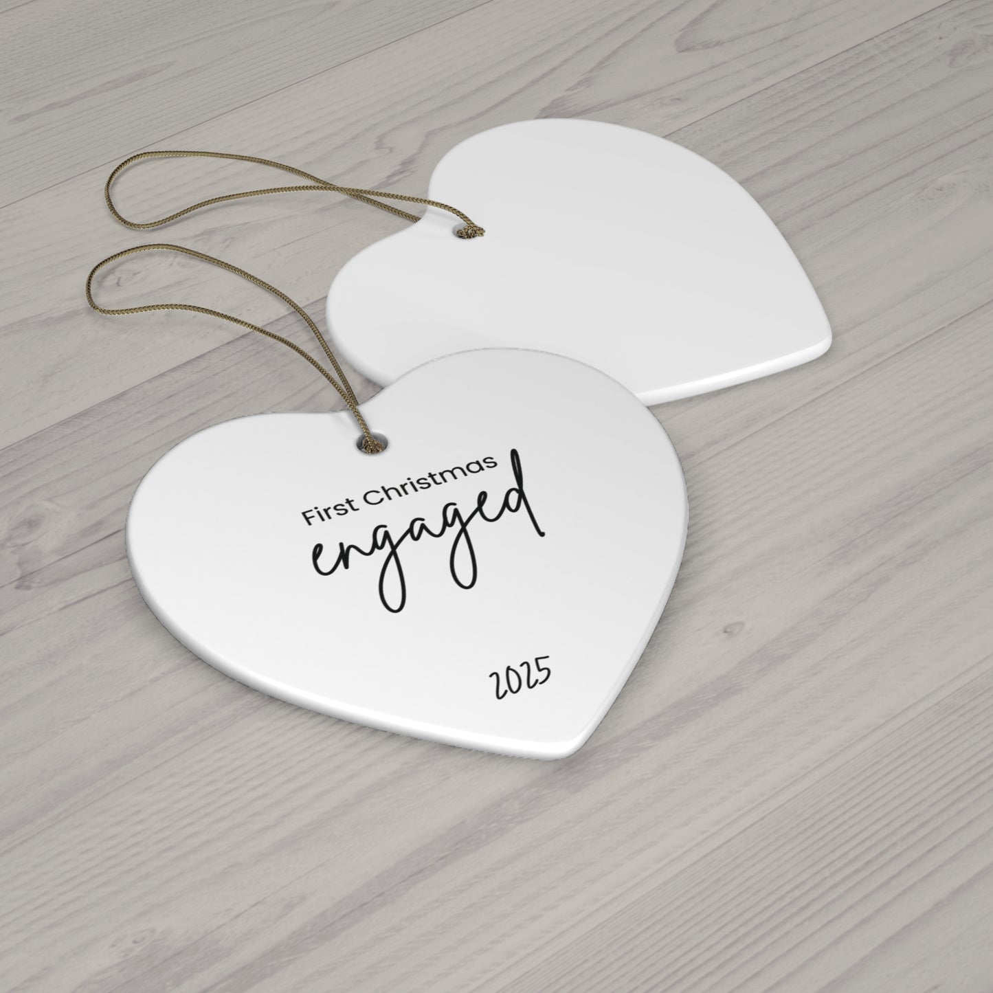 Engaged Christmas Ornament, First Christmas Engaged 2025, Wedding Keepsake, Holiday Decor, Unique Gift Idea