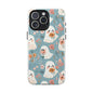 Cute Ghost Floral Magnetic Phone Case, Tough Phone Cover, Halloween Gift, Trendy Case for Kids, Unique Cell Phone Accessory