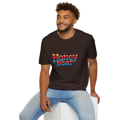 Honey Bear Graphic T-Shirt, Unisex Tee, Cool Casual Wear, Gift for Bear Lovers, Streetwear Style, Trendy Summer Top
