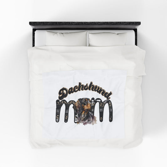 Dachshund Velveteen Plush Blanket, Cozy Pet Lover Gift, Dog-Themed Home Decor, Perfect for Winter Hibernation, Chihuahua Lovers