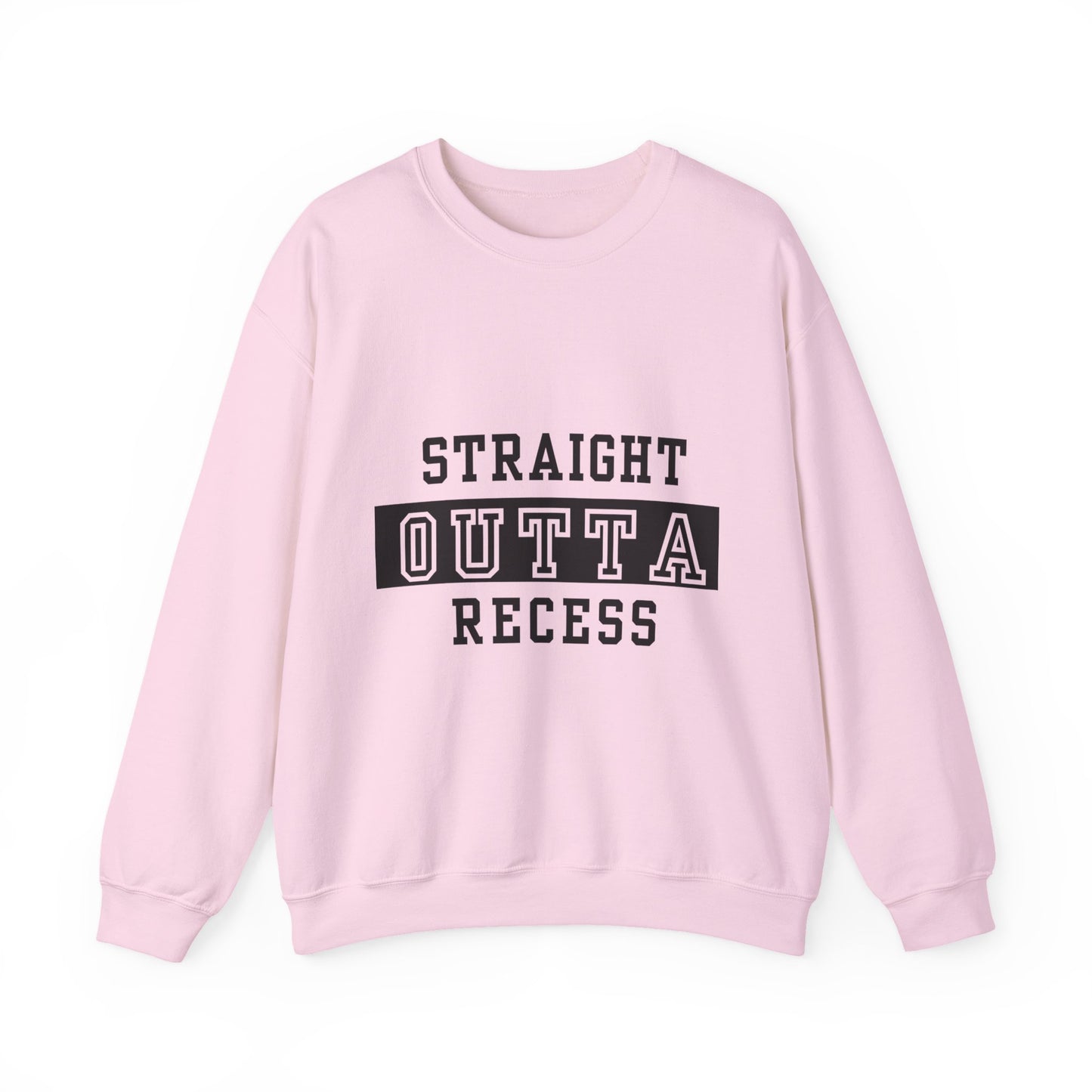Straight Outta Recess, Comfy Crewneck, Perfect for Teachers, Students, Funny Gift Idea, Cozy Casual Wear, School Spirit