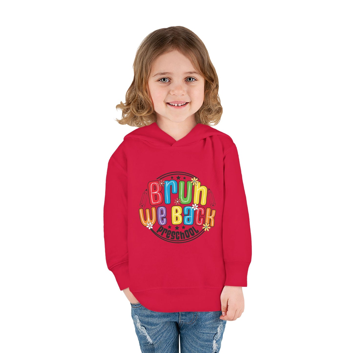 Colorful Preschool Hoodie with "Brun We Back" Design - Toddler Pullover Fleece, Kids Winter Wear, Back to School, Gift for Little [...]