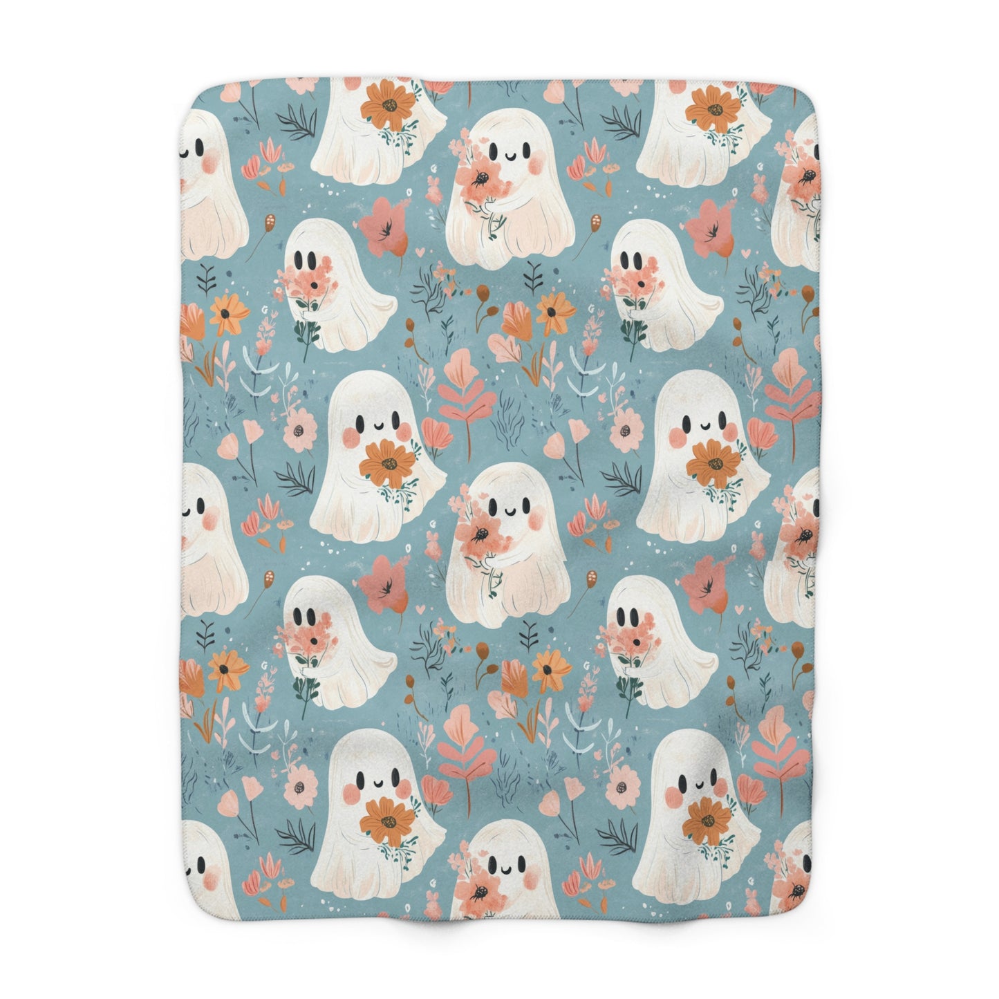 Cozy Ghosts Sherpa Fleece Blanket - Perfect for Halloween Decor, Gift for Ghost Lovers, Snuggly Home Essential, Cozy Movie Nights, [...]