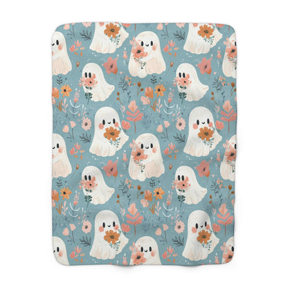 Cozy Ghosts Sherpa Fleece Blanket - Perfect for Halloween Decor, Gift for Ghost Lovers, Snuggly Home Essential, Cozy Movie Nights, [...]