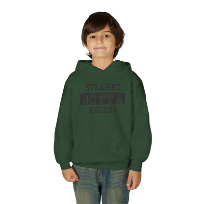 Straight Outta Recess Youth Recess Sweatshirt, Fun Kids Hoodies, Playful Gift for Sons and Daughters, Back to School Wear, Kid's Casual Outfit