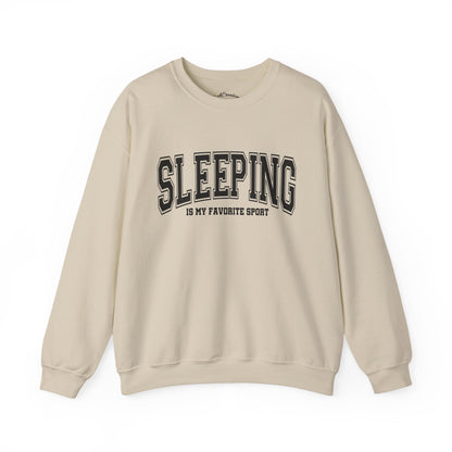 Cozy Unisex Crewneck Sweatshirt - Sleeping is My Favorite Sport, Relaxed Style, Perfect Gift, Lounge Wear, Sleep Lovers