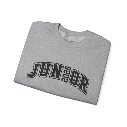 Junior 2026 Crewneck Sweatshirt | Trendy Unisex Gift for Graduates | Cozy Casual Wear | Class of 2026 Apparel | Back to School Fashion