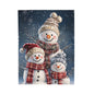 Cozy Snowman Velveteen Plush Blanket - Perfect for Winter Decor, Holiday Gift, Kids Blanket, Christmas, Family Gatherings
