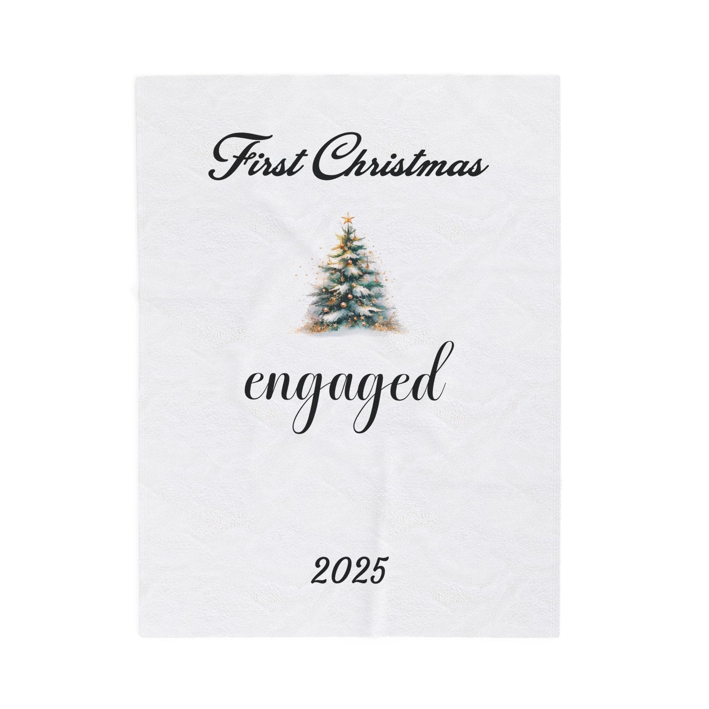 Engaged First Christmas Velveteen Plush Blanket, Cozy Wedding Gift, Personalized Holiday Decor, Soft Throw for Couples, Engagement [...]