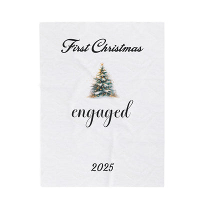 Engaged First Christmas Velveteen Plush Blanket, Cozy Wedding Gift, Personalized Holiday Decor, Soft Throw for Couples, Engagement [...]