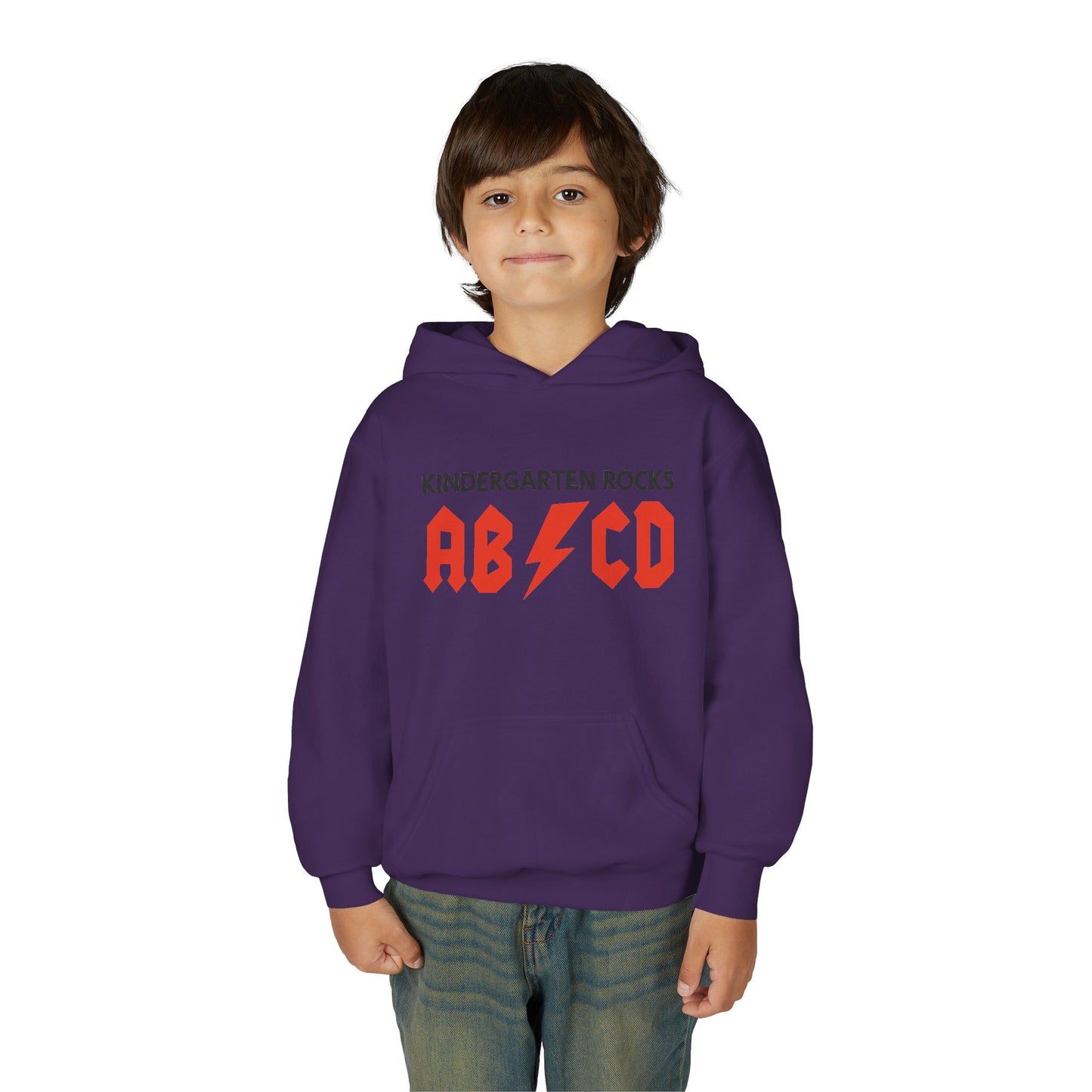 Kindergarten Rocks ABCD Youth Heavy Blend Hooded Sweatshirt