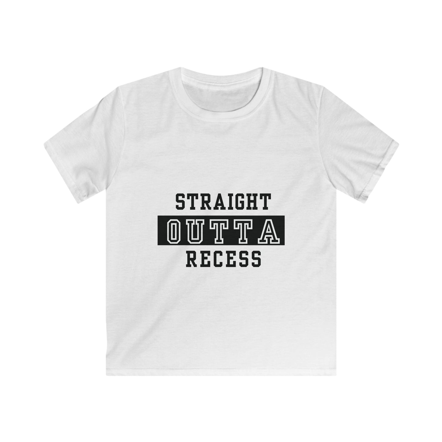 Straight Outta Recess, Fun Kids Shirt, School Spirit Tee, Playful Gift for Children, Back to School Apparel