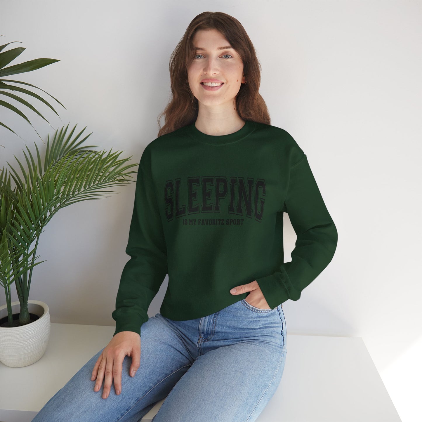 Cozy Unisex Crewneck Sweatshirt - Sleeping is My Favorite Sport, Relaxed Style, Perfect Gift, Lounge Wear, Sleep Lovers