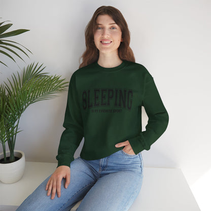 Cozy Unisex Crewneck Sweatshirt - Sleeping is My Favorite Sport, Relaxed Style, Perfect Gift, Lounge Wear, Sleep Lovers