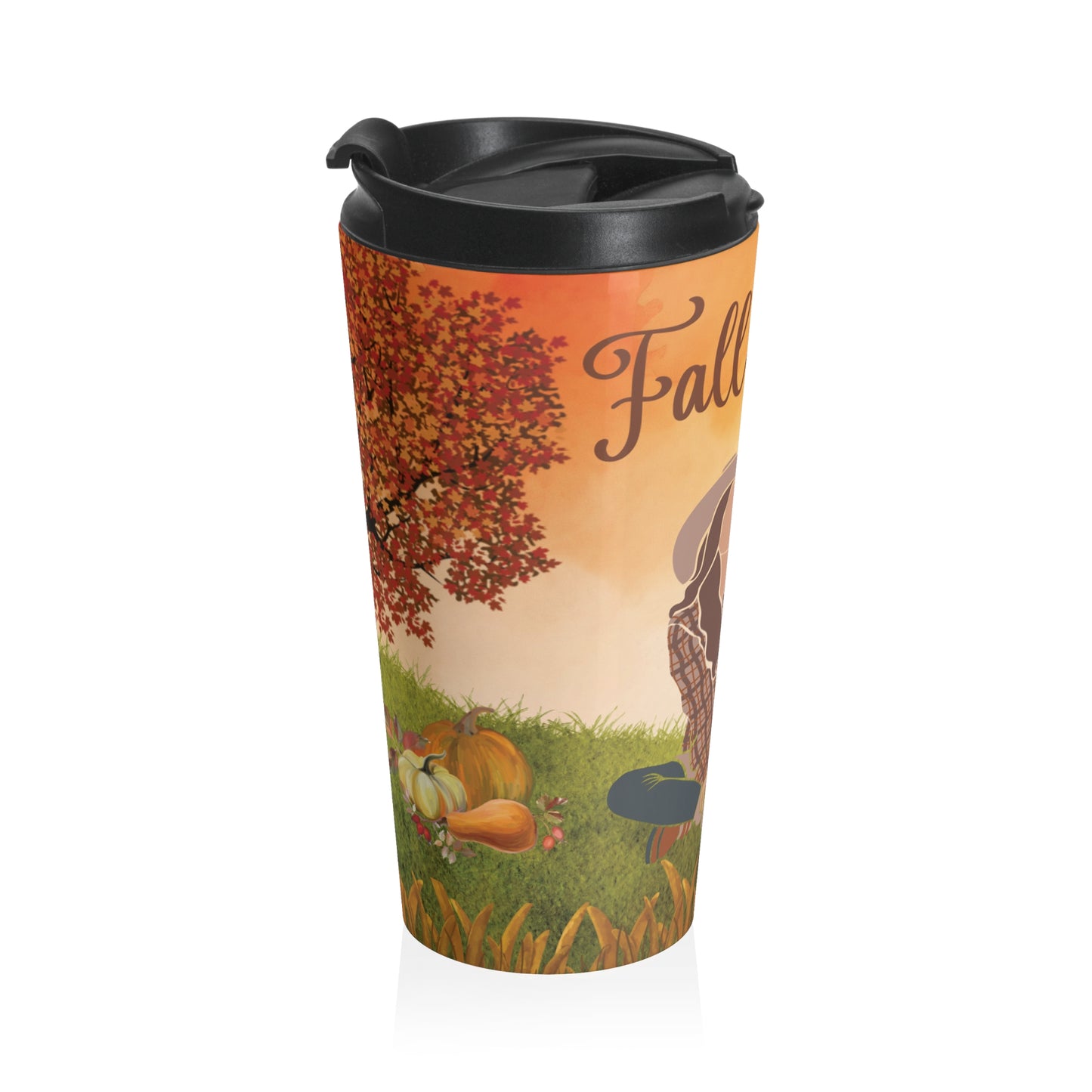Fall Vibes Travel Mug, Autumn Coffee Cup, Seasonal Drinkware, Personalized Fall Gift, Pumpkin Spice Lover's Travel Mug