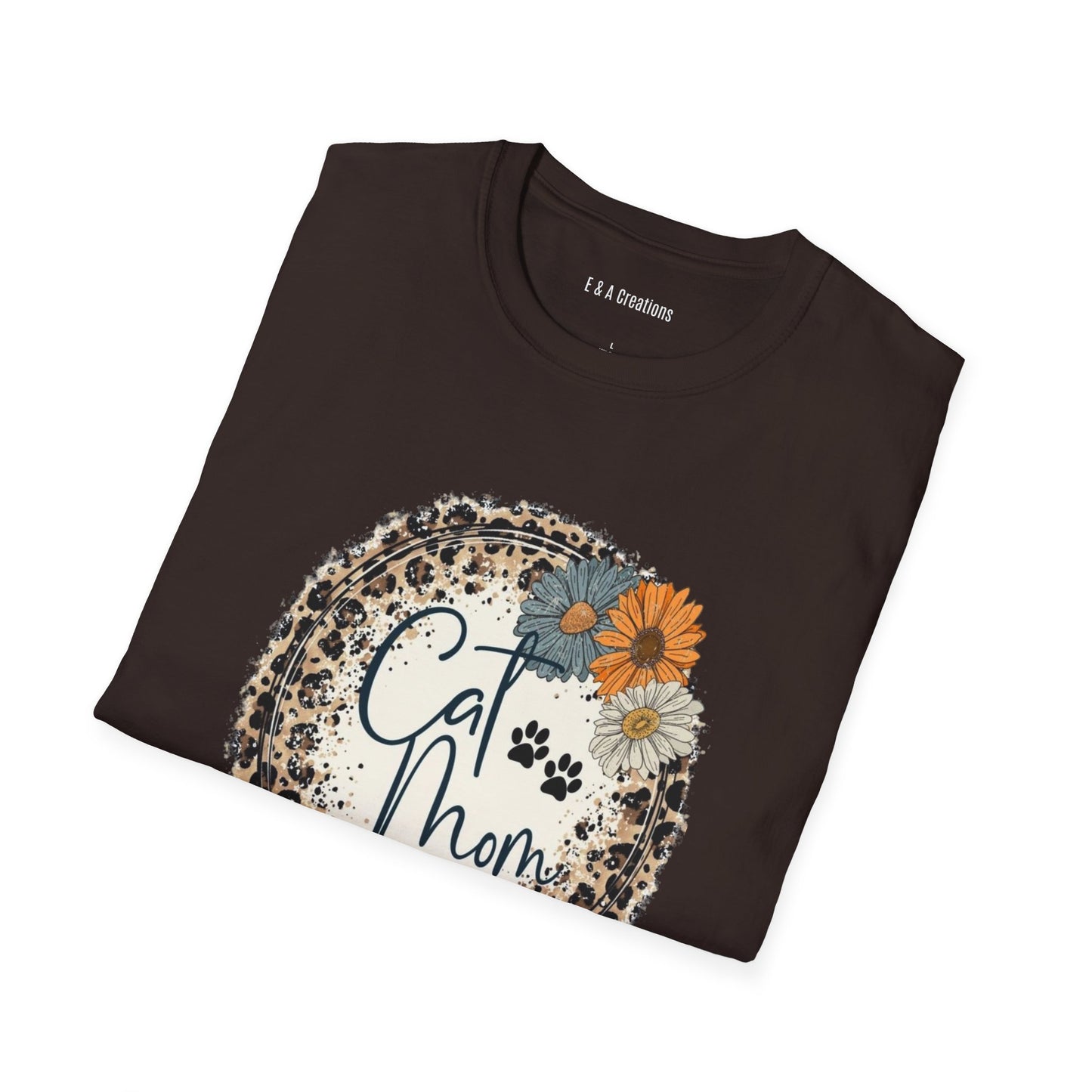 Cat Mom Floral Unisex T-Shirt, Cute Pet Lover Gift, Mother's Day Tee, Animal Lover Shirt, Everyday Comfort Wear