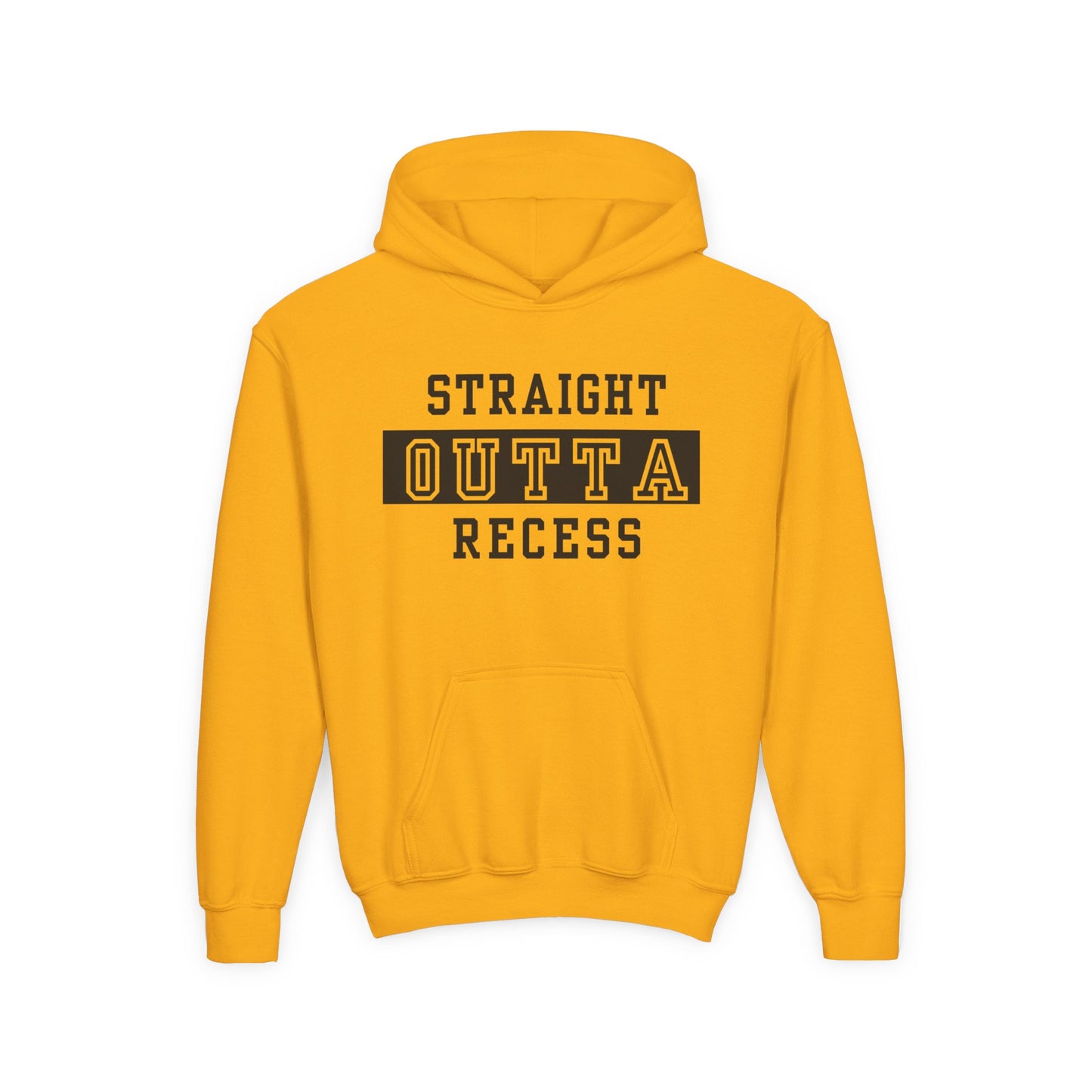 Straight Outta Recess Youth Recess Sweatshirt, Fun Kids Hoodies, Playful Gift for Sons and Daughters, Back to School Wear, Kid's Casual Outfit
