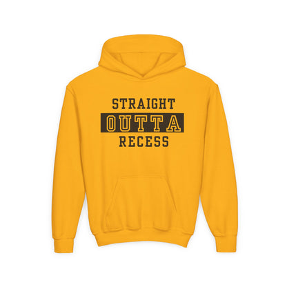 Straight Outta Recess Youth Recess Sweatshirt, Fun Kids Hoodies, Playful Gift for Sons and Daughters, Back to School Wear, Kid's Casual Outfit