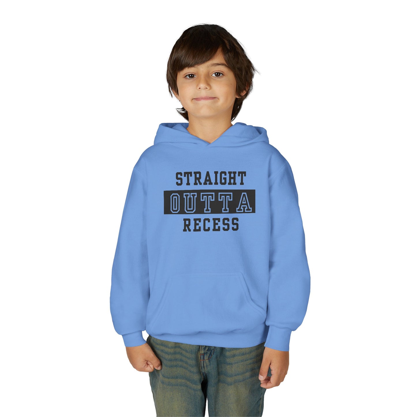 Straight Outta Recess Youth Recess Sweatshirt, Fun Kids Hoodies, Playful Gift for Sons and Daughters, Back to School Wear, Kid's Casual Outfit