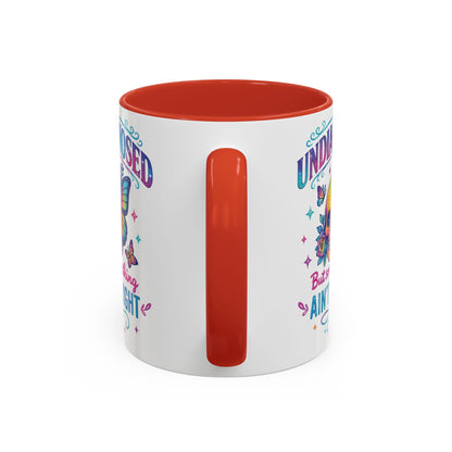 Undiagnosed Vibes Coffee Mug, Bohemian Coffee Cup, Unique Gift for Mental Health Awareness, Colorful Skull Design, Fun Drinking Mug