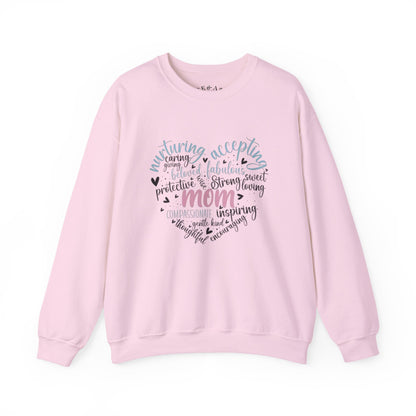Heartfelt Mom Sweatshirt - Cozy Gift for Mother’s Day, Birthday, Casual Wear, Family Time, Inspirational Apparel