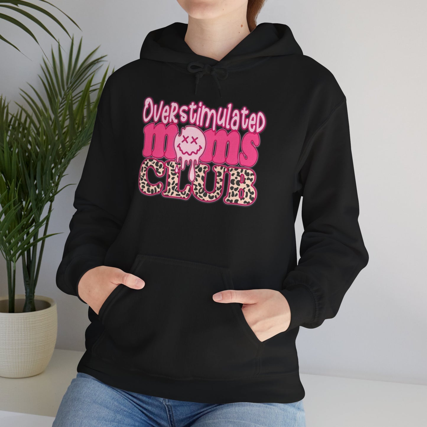Overstimulated Moms Club Hoodie, Cozy Parenthood Sweatshirt, Gifts for Moms, Relaxation Wear, Fun Mom Apparel, Baby Shower Gift
