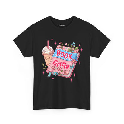 Cute Bookish Girlie Tee - Perfect for Readers, Gifts, Summer Fun, Book Club Shirts, Casual Wear
