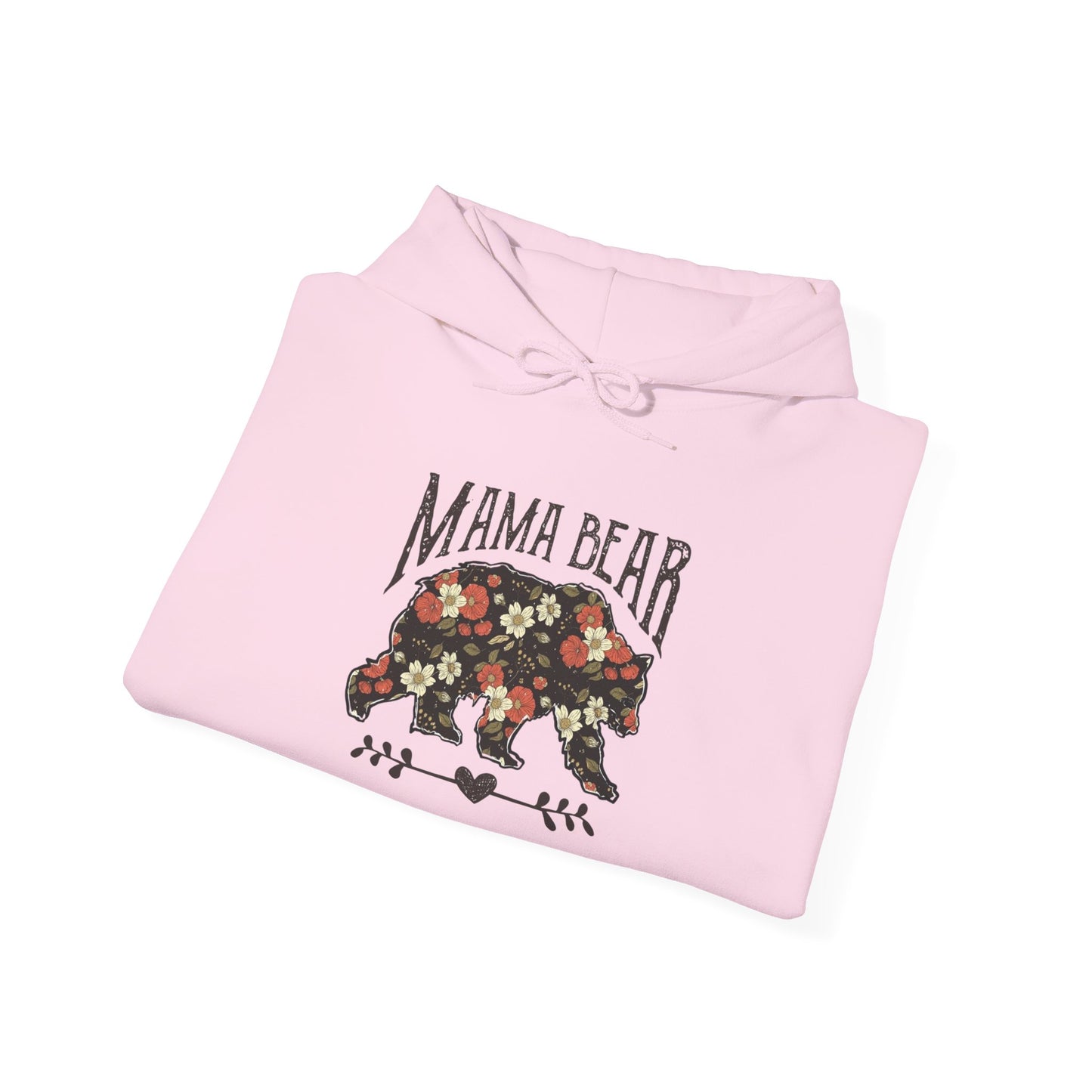 Floral Mama Bear Hoodie, Cozy Sweatshirt for Moms, Gift for Mother’s Day, Cute Casual Wear, Nature Themed Apparel