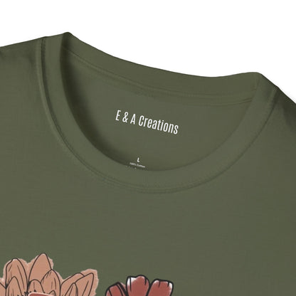 Floral Fur Mama T-Shirt, Mother's Day Gift, Relaxed Fit Tee, Comfortable Everyday Wear, Unique Floral Design, Gift for Her