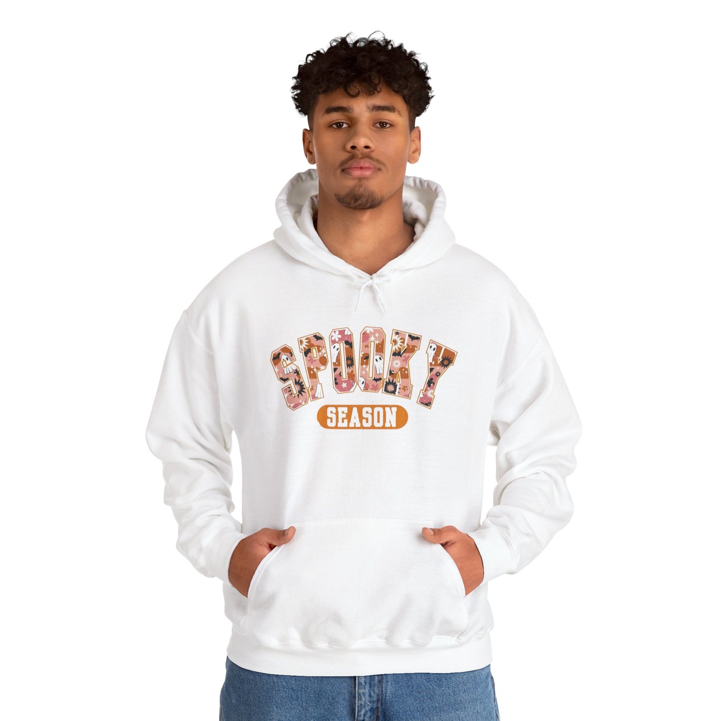 Spooky Season Unisex Hooded Sweatshirt, Casual Wear, Gifts for Athletes, Cozy Streetwear, Sports Lover Apparel, Fall Fashion